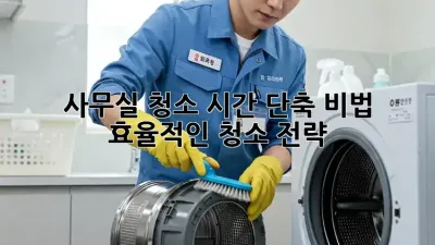 사무실 청소 시간 단축 비법! 효율적인 청소 전략
